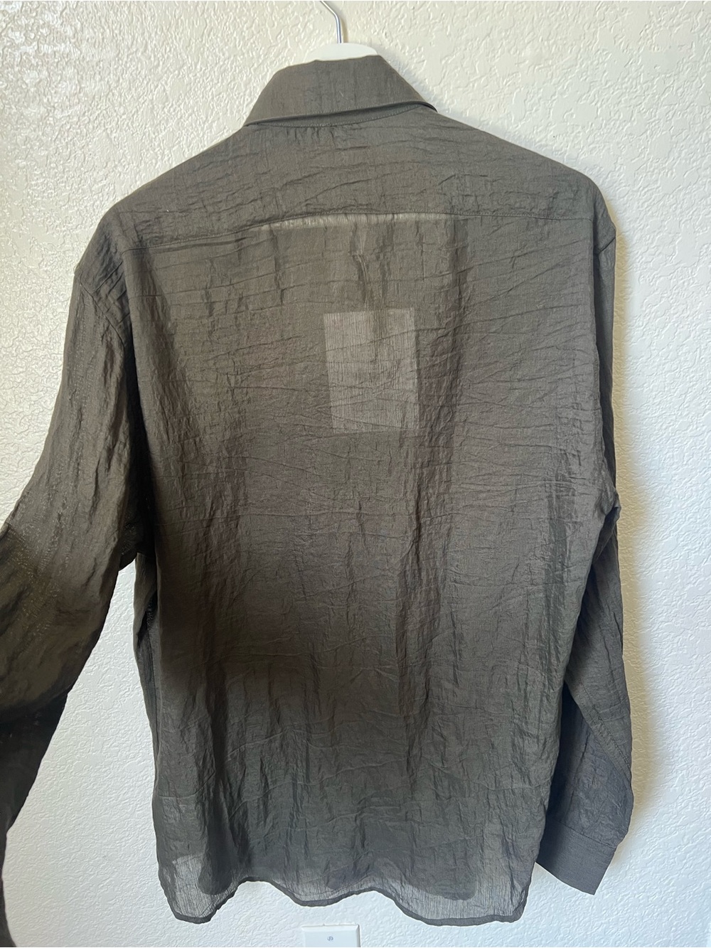 Zara Men Limited Edition Floral Beaded Embroidered Shirt NWT Gunmetal Green - Picture 11 of 11